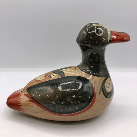 Vtg Tonala Mexican Folk Art Pottery Duck /b