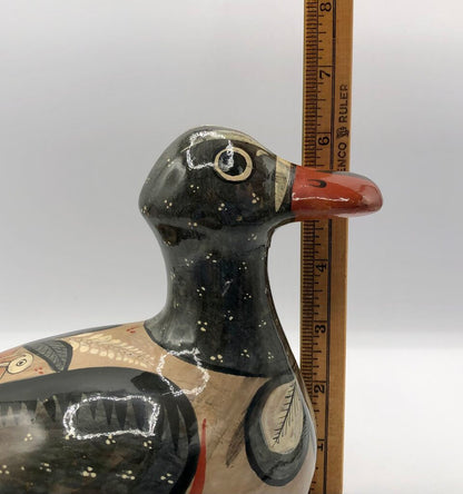 Vtg Tonala Mexican Folk Art Pottery Duck /b