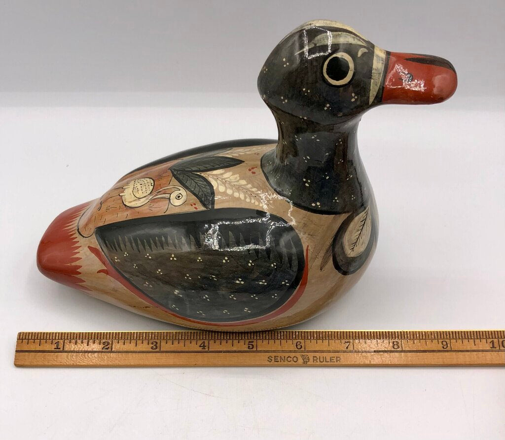 Vtg Tonala Mexican Folk Art Pottery Duck /b