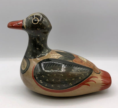 Vtg Tonala Mexican Folk Art Pottery Duck /b