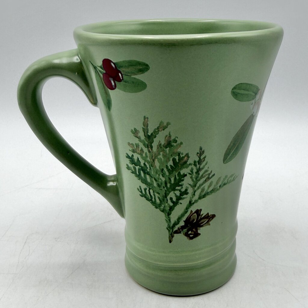 Portfolio by Pfaltzgraff Winterwood Green 3 Piece Buffet Set Mug Salad Plate Dinner Plate /cb