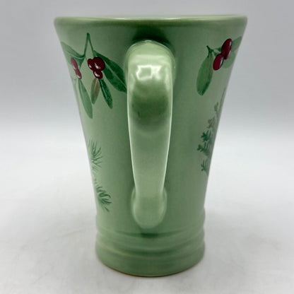 Portfolio by Pfaltzgraff Winterwood Green 3 Piece Buffet Set Mug Salad Plate Dinner Plate /cb