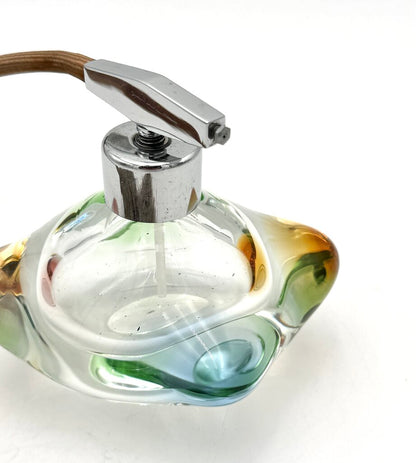 VTG MCM Mstišov Freeform Art Glass Perfume Bottle