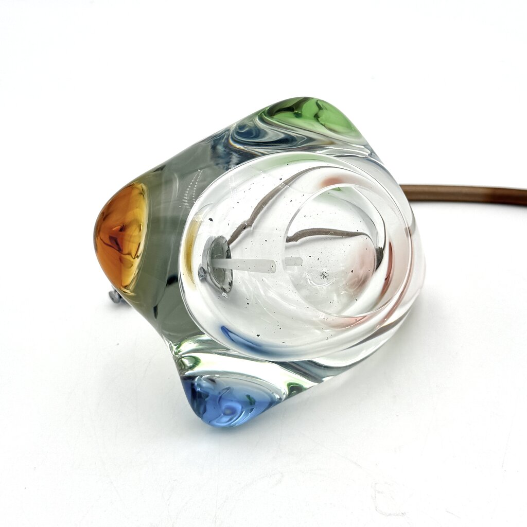 VTG MCM Mstišov Freeform Art Glass Perfume Bottle