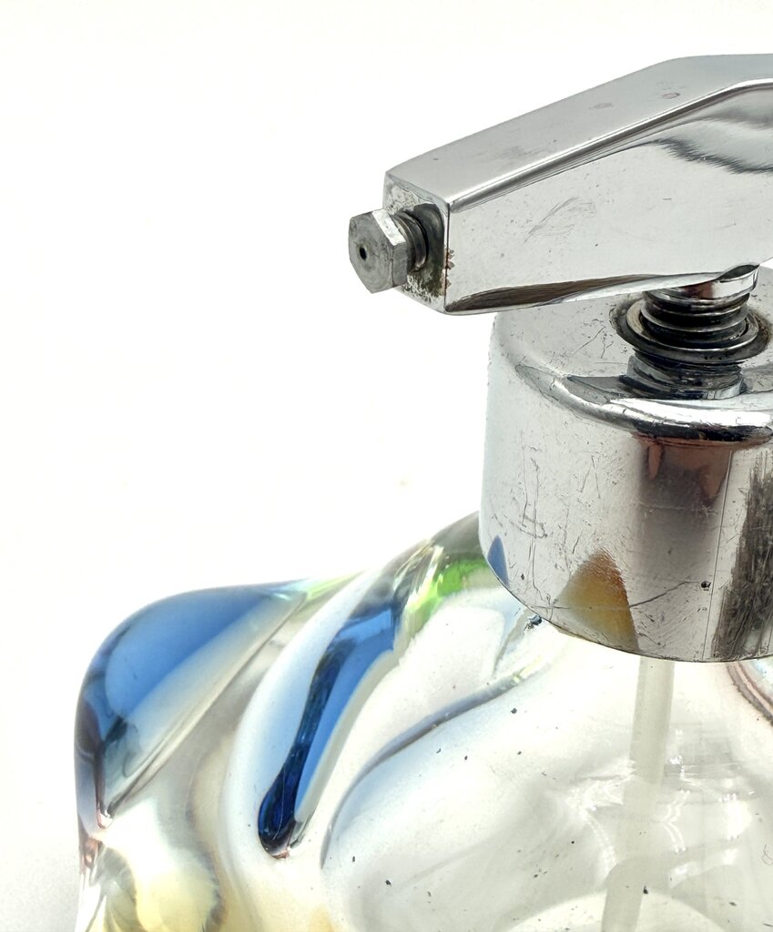 VTG MCM Mstišov Freeform Art Glass Perfume Bottle