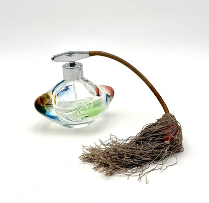 VTG MCM Mstišov Freeform Art Glass Perfume Bottle