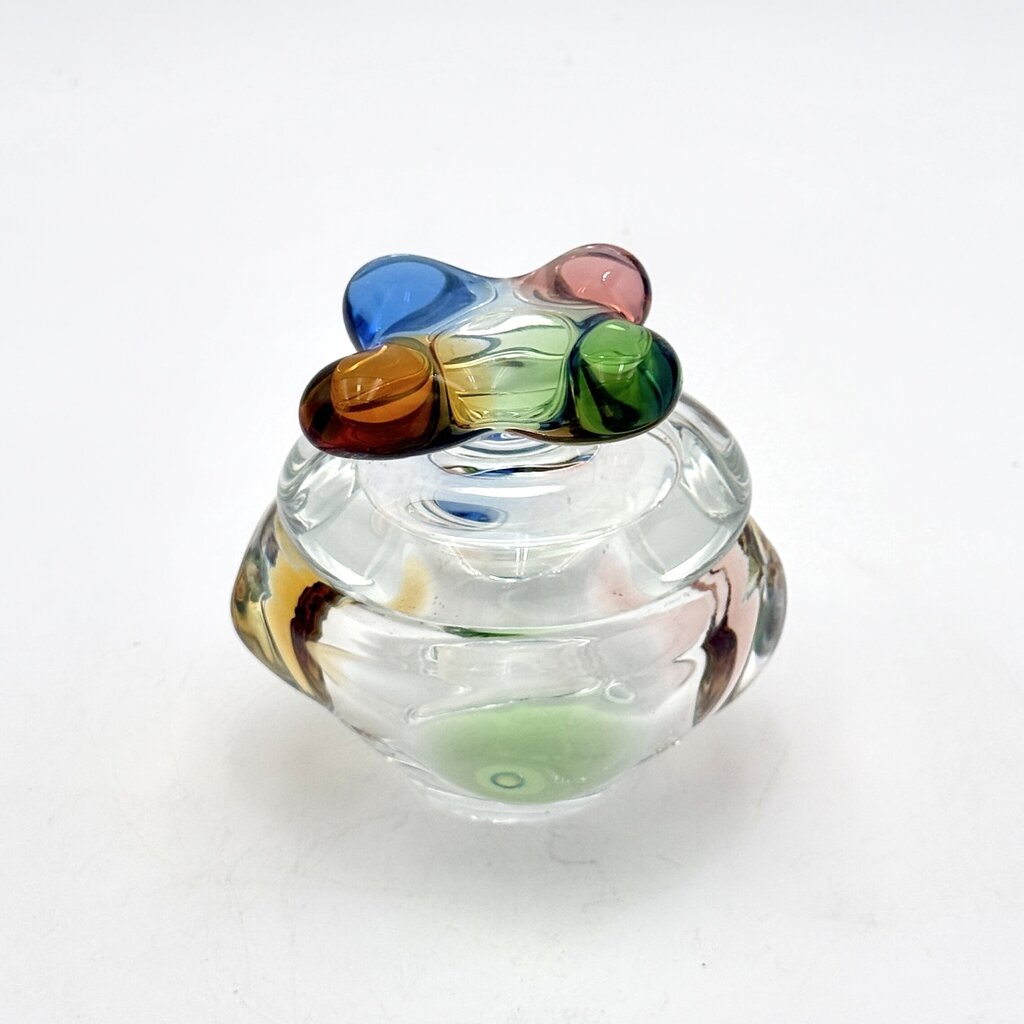 VTG MCM Mstišov Freeform Art Glass Scent Jar