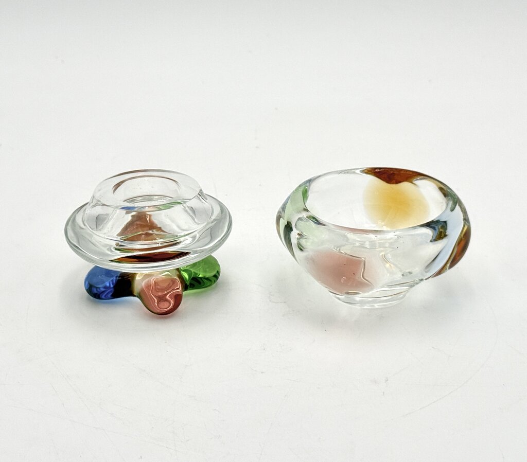 VTG MCM Mstišov Freeform Art Glass Scent Jar