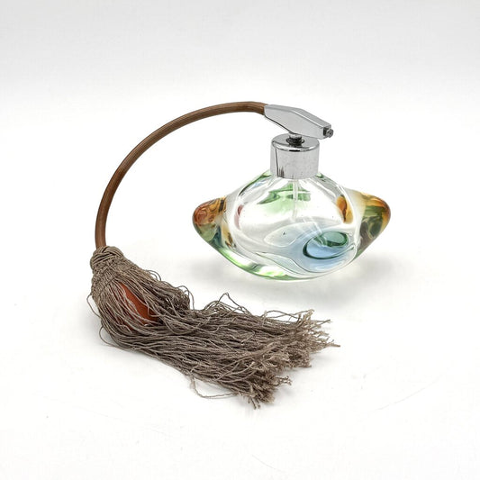 VTG MCM Mstišov Freeform Art Glass Perfume Bottle