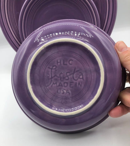 Vtg HLC Fiesta Ware 3pc Lilac China Set /b