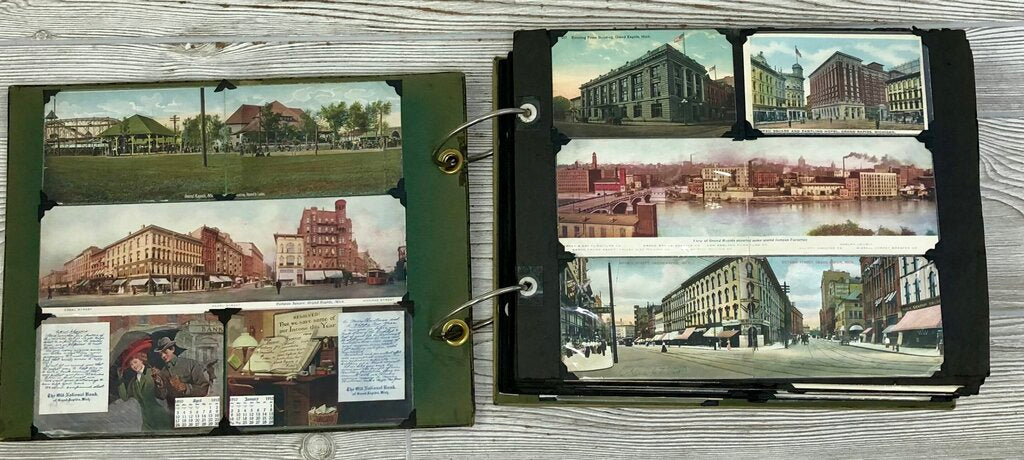 Antique Grand Rapids Mi. Postcard Album 1890’s- Early 1900’s /b