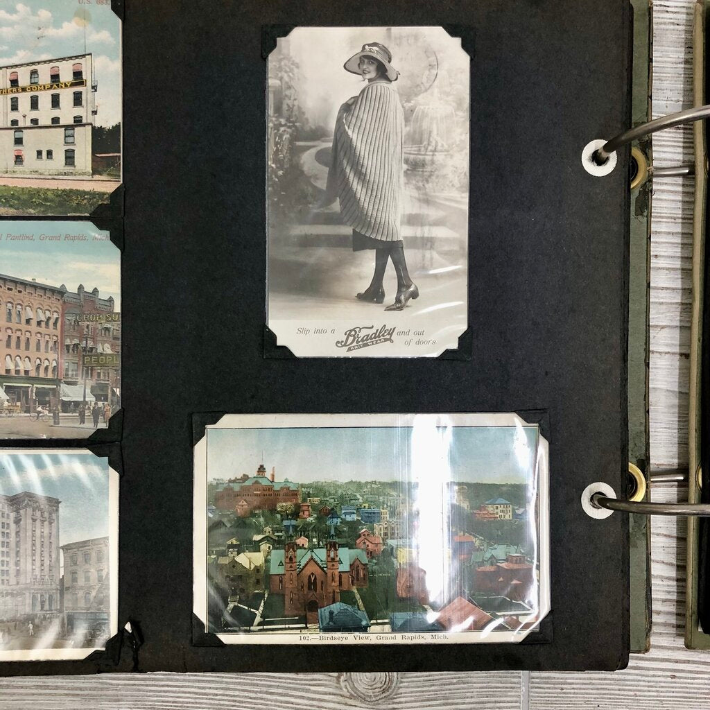 Antique Grand Rapids Mi. Postcard Album 1890’s- Early 1900’s /b