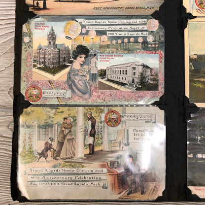 Antique Grand Rapids Mi. Postcard Album 1890’s- Early 1900’s /b