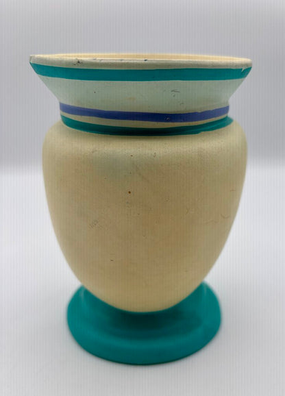 Vtg. Hand Painted Mexican Head Vase/Planter /j