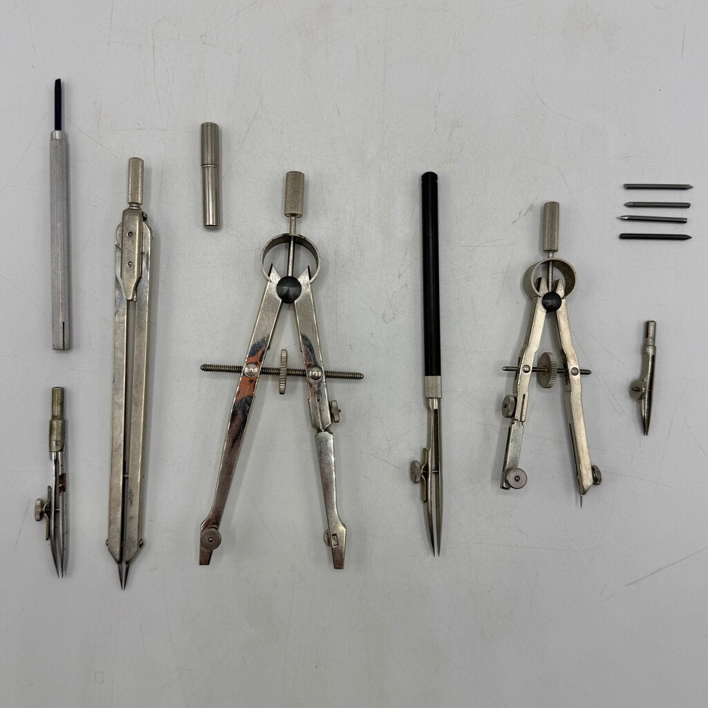 Dietzgen Globe Vintage Drafting Compass Set 1282 PJ In Case Made In Germany /cb