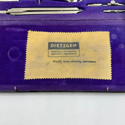 Dietzgen Globe Vintage Drafting Compass Set 1282 PJ In Case Made In Germany /cb