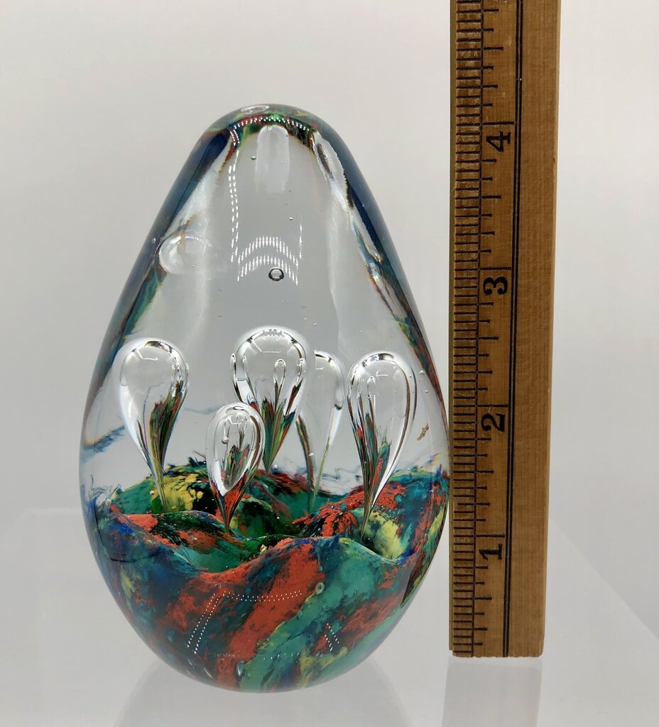 Multi-Color Art Glass Paperweight /b
