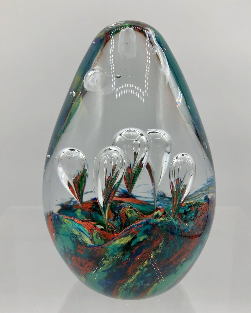 Multi-Color Art Glass Paperweight /b