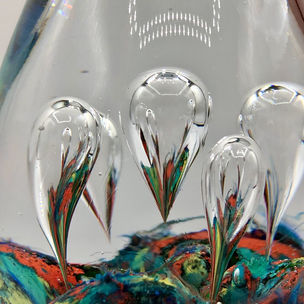 Multi-Color Art Glass Paperweight /b