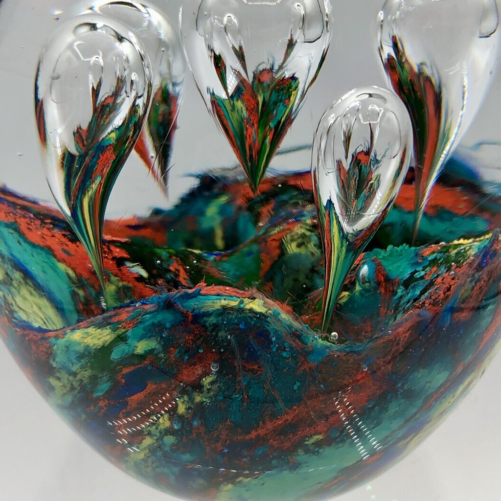 Multi-Color Art Glass Paperweight /b