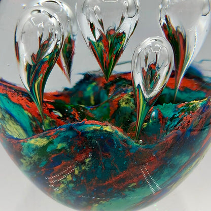 Multi-Color Art Glass Paperweight /b