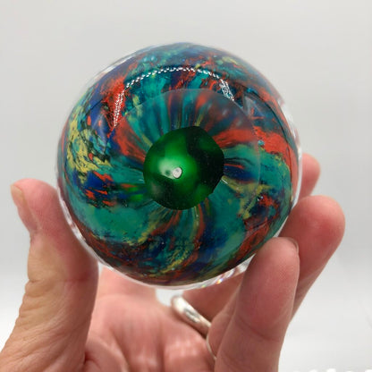 Multi-Color Art Glass Paperweight /b