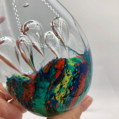Multi-Color Art Glass Paperweight /b