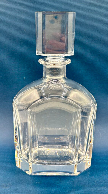 Orrefors Panel Cut 8” Crystal Decanter Signed /j