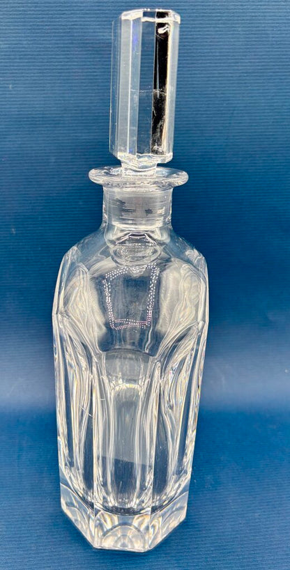 Orrefors Panel Cut 8” Crystal Decanter Signed /j