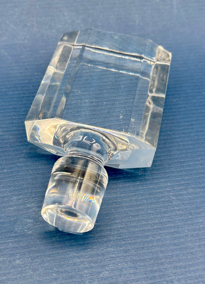Orrefors Panel Cut 8” Crystal Decanter Signed /j