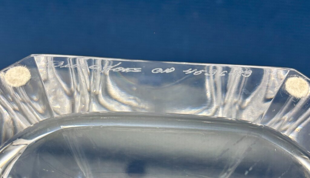Orrefors Panel Cut 8” Crystal Decanter Signed /j