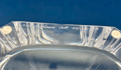 Orrefors Panel Cut 8” Crystal Decanter Signed /j
