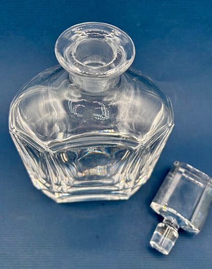 Orrefors Panel Cut 8” Crystal Decanter Signed /j