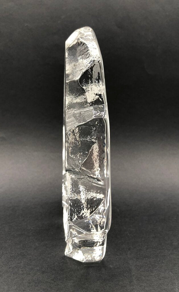 Signed Mats Jonasson Bald Eagle Lead Crystal Sculpture /b