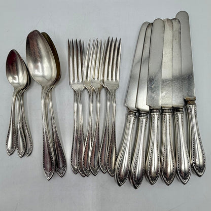 Vintage Oneida Community Silver Plate SHERATON 18pc Mixed Flatware Lot /cb