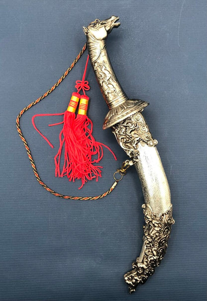 Decorative Ceremonial Mongolian/ Turkish Style Dagger /b