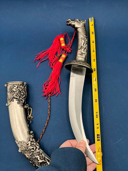 Decorative Ceremonial Mongolian/ Turkish Style Dagger /b