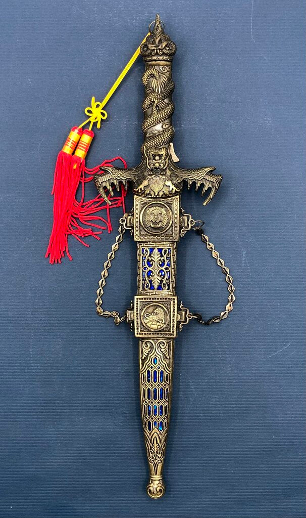 Lion Pride Blue Dragon Dagger w/ Sheath /b