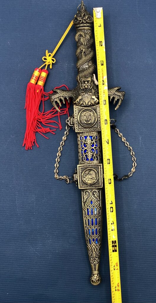 Lion Pride Blue Dragon Dagger w/ Sheath /b
