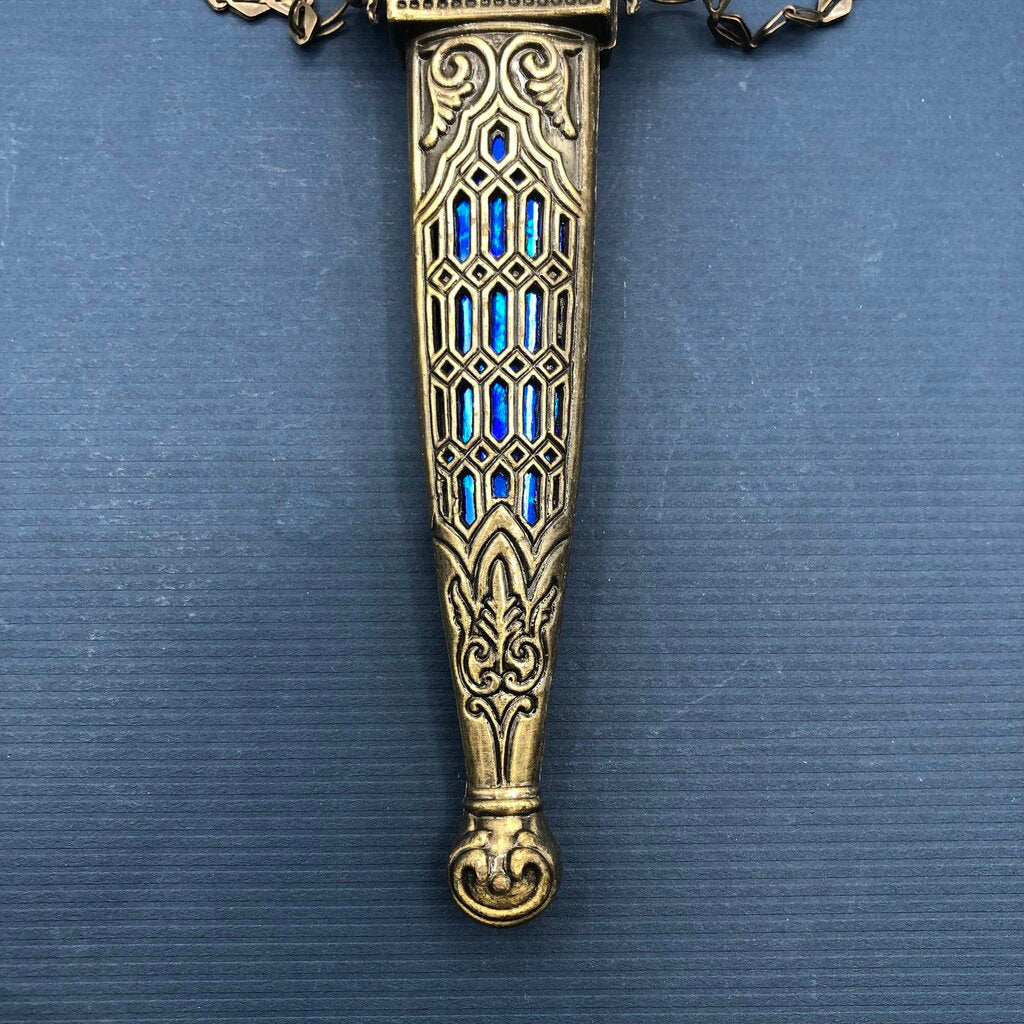 Lion Pride Blue Dragon Dagger w/ Sheath /b