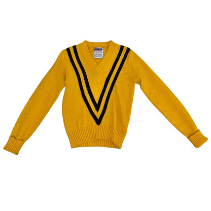 Vintage Cheerleader Supply Co.Inc. Yellow & Black Cheer Sweater Size 34 /cb