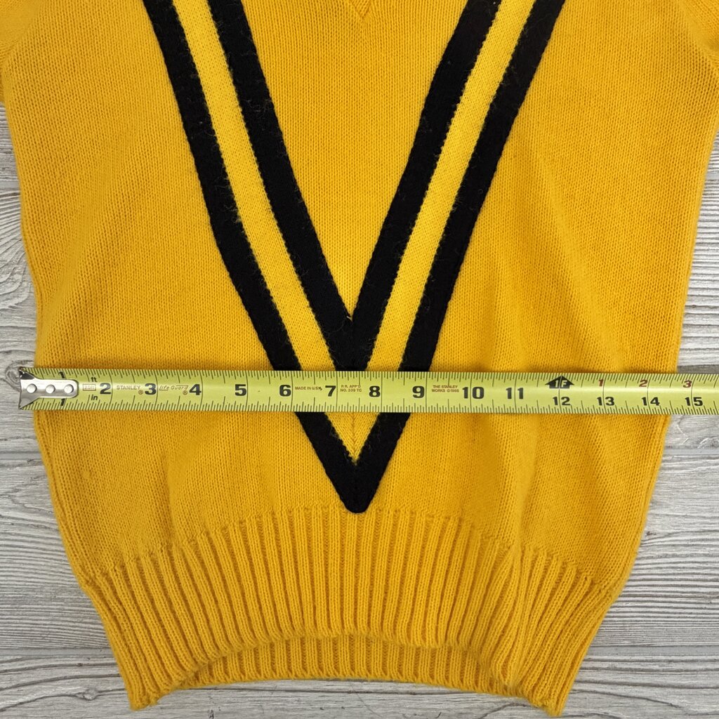 Vintage Cheerleader Supply Co.Inc. Yellow & Black Cheer Sweater Size 34 /cb