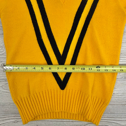 Vintage Cheerleader Supply Co.Inc. Yellow & Black Cheer Sweater Size 34 /cb