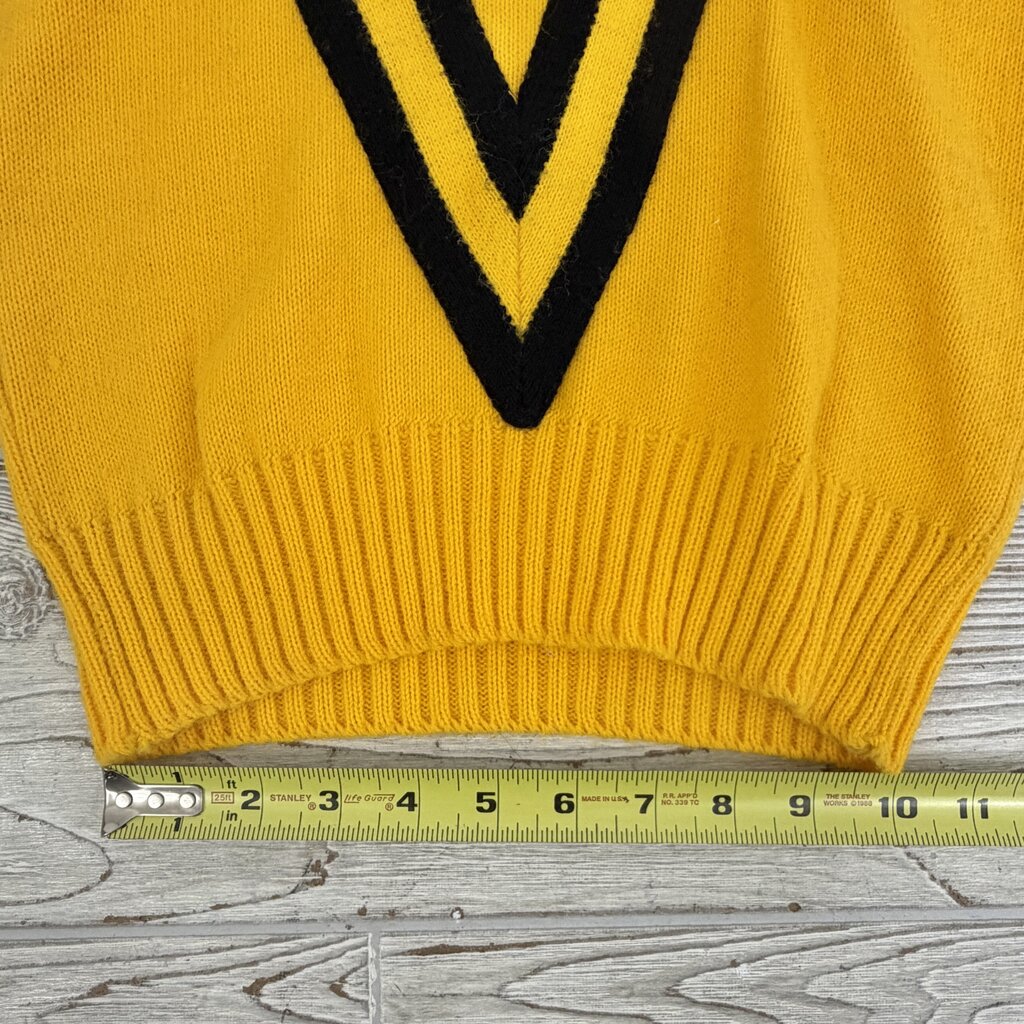 Vintage Cheerleader Supply Co.Inc. Yellow & Black Cheer Sweater Size 34 /cb