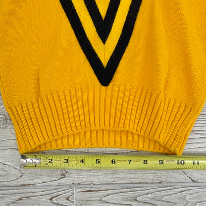 Vintage Cheerleader Supply Co.Inc. Yellow & Black Cheer Sweater Size 34 /cb