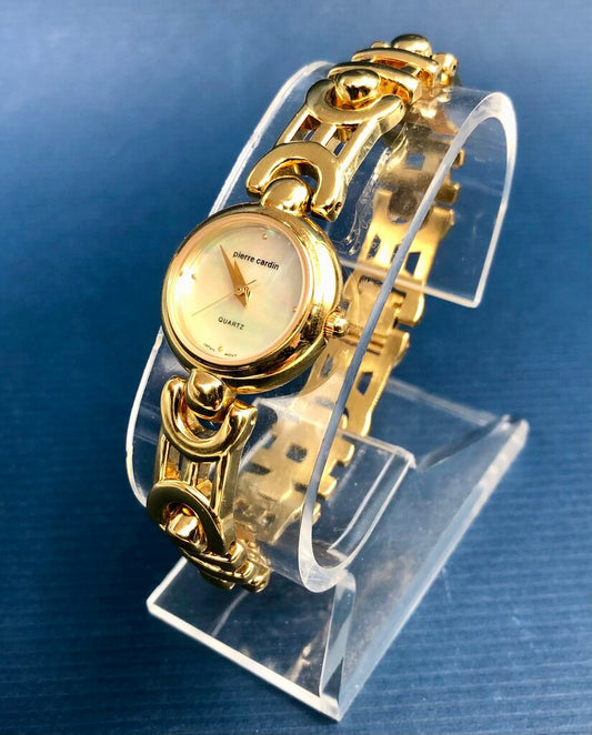 Pierre Cardin Pearlized Gold Tone Women’s Quartz Watch /b