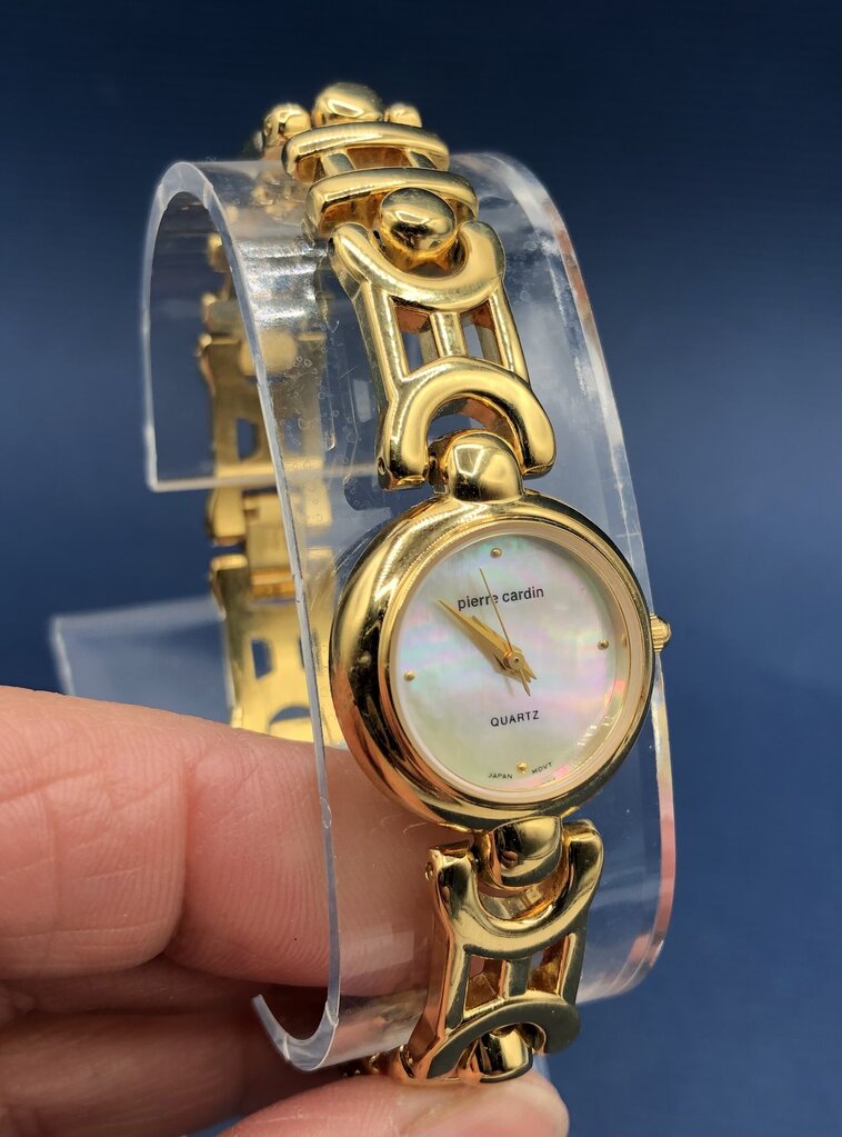 Pierre Cardin Pearlized Gold Tone Women’s Quartz Watch /b