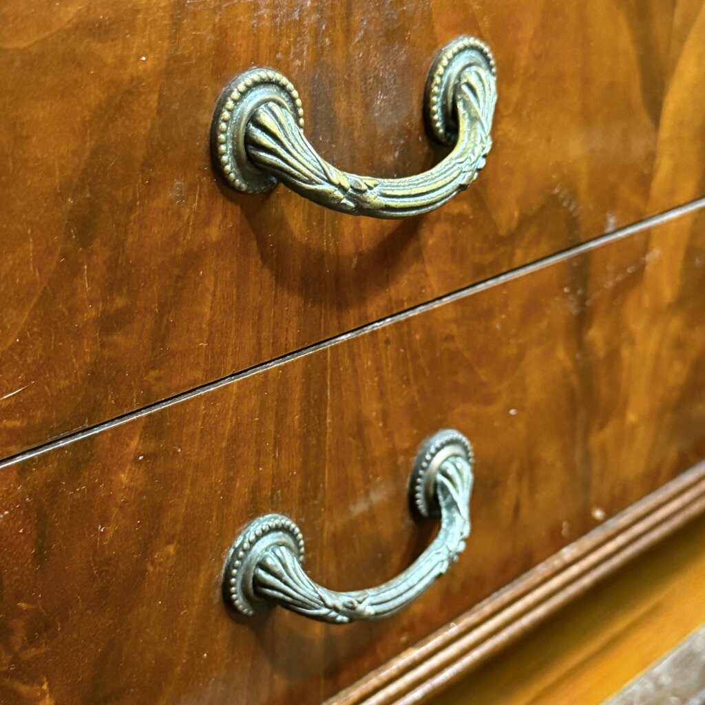Antique Carved Hardwood 6 Drawer Dresser