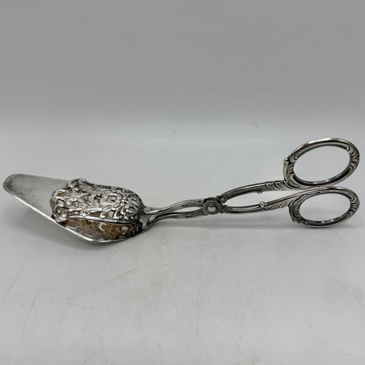 Vintage Eisenberg-Lozano Solingen Germany Ornate Silverplate Pie/Pastry Tongs /cb