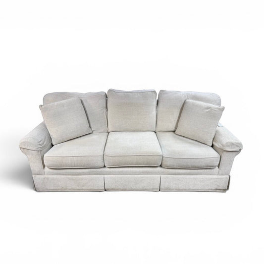 Soft Cream 3 Seater Couch With Two Matching Pillows